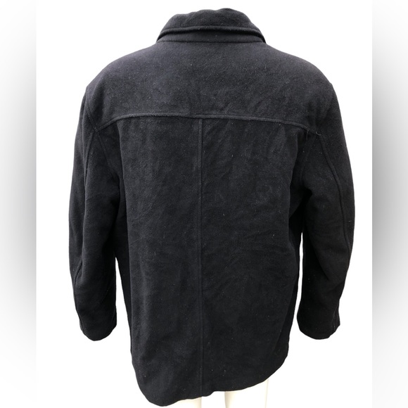 Alfani Black Cashmere Wool Cotton Pockets 4 Button Down Coat - Picture 4 of 12